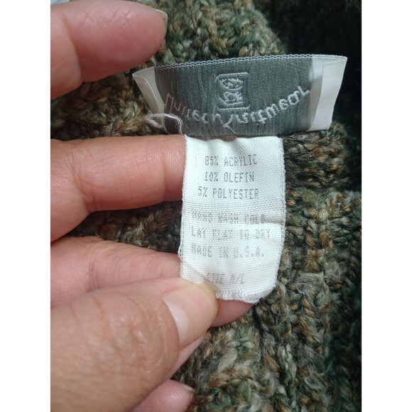 United Knitwear Vintage Green Knit Sweater Women's size M/L - Picture 6 of 10